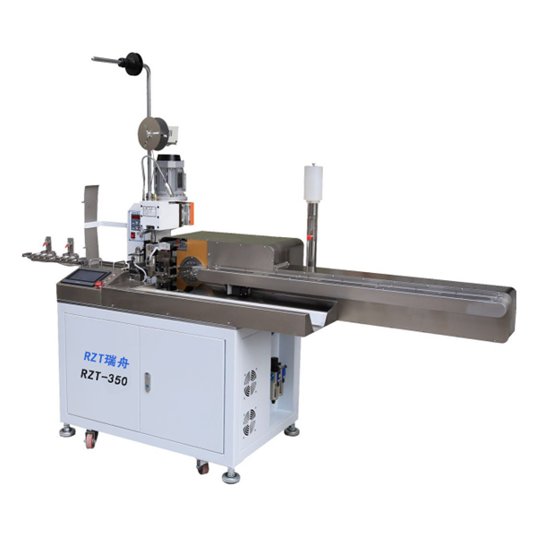 全自动五线打端沾锡机RZT-350数字屏剥线下线机